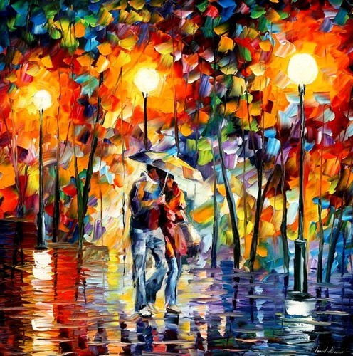 oil paintings of love. Modern impressionism palette