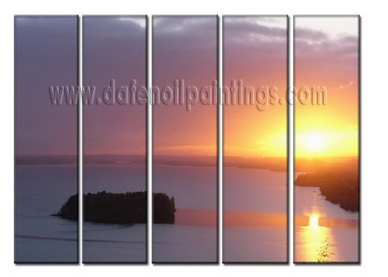 Modern Oil Paintings on canvas sunglow painting -set08012