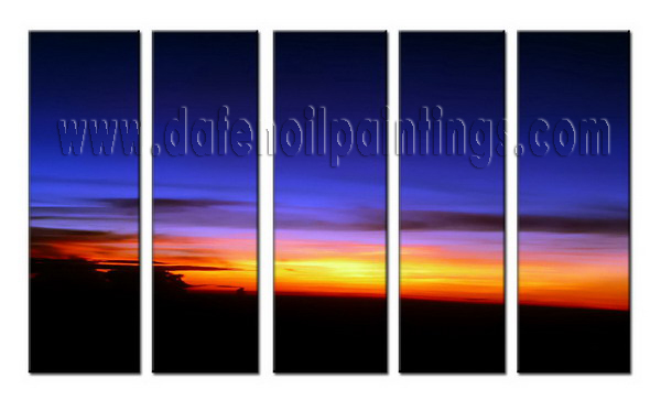 Modern Oil Paintings on canvas sunglow painting -set08016