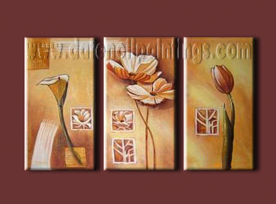 Modern Oil Paintings on canvas flower painting -set08074