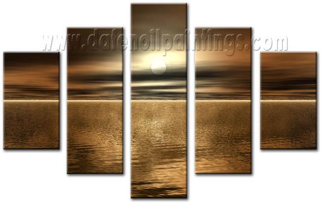 Modern Oil Paintings on canvas seascape painting -set08144