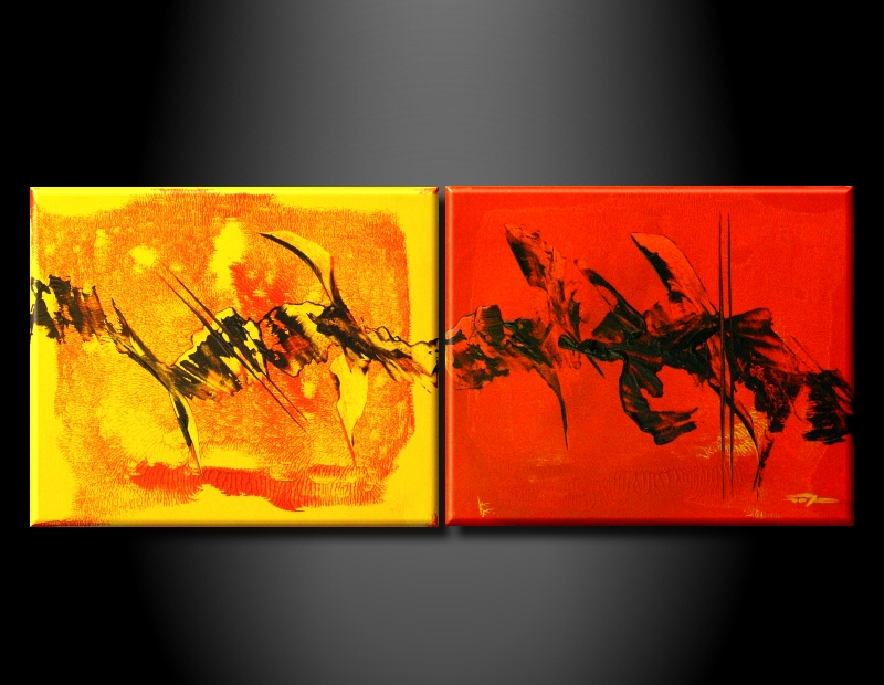 Modern Oil Paintings on canvas sunglow painting -set09004