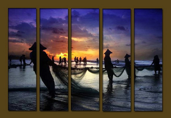 Modern Oil Paintings on canvas seascape painting -set10197