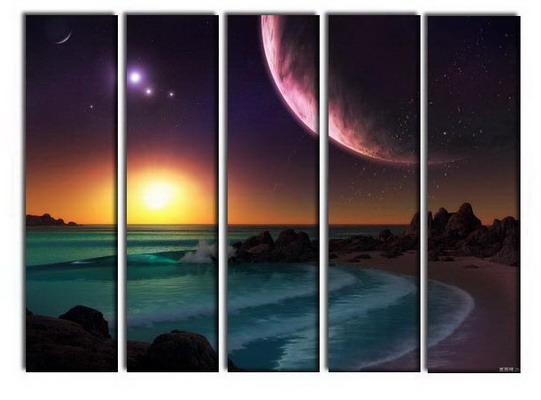 Modern Oil Paintings on canvas seascape painting -set10260