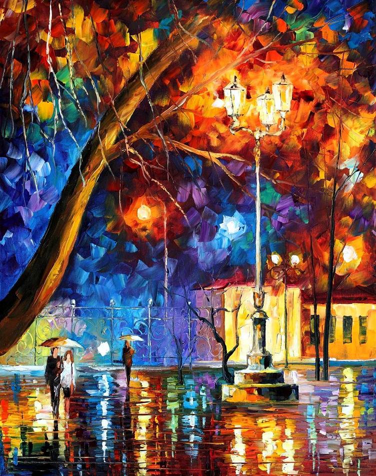 Modern impressionism palette knife oil painting kp15048