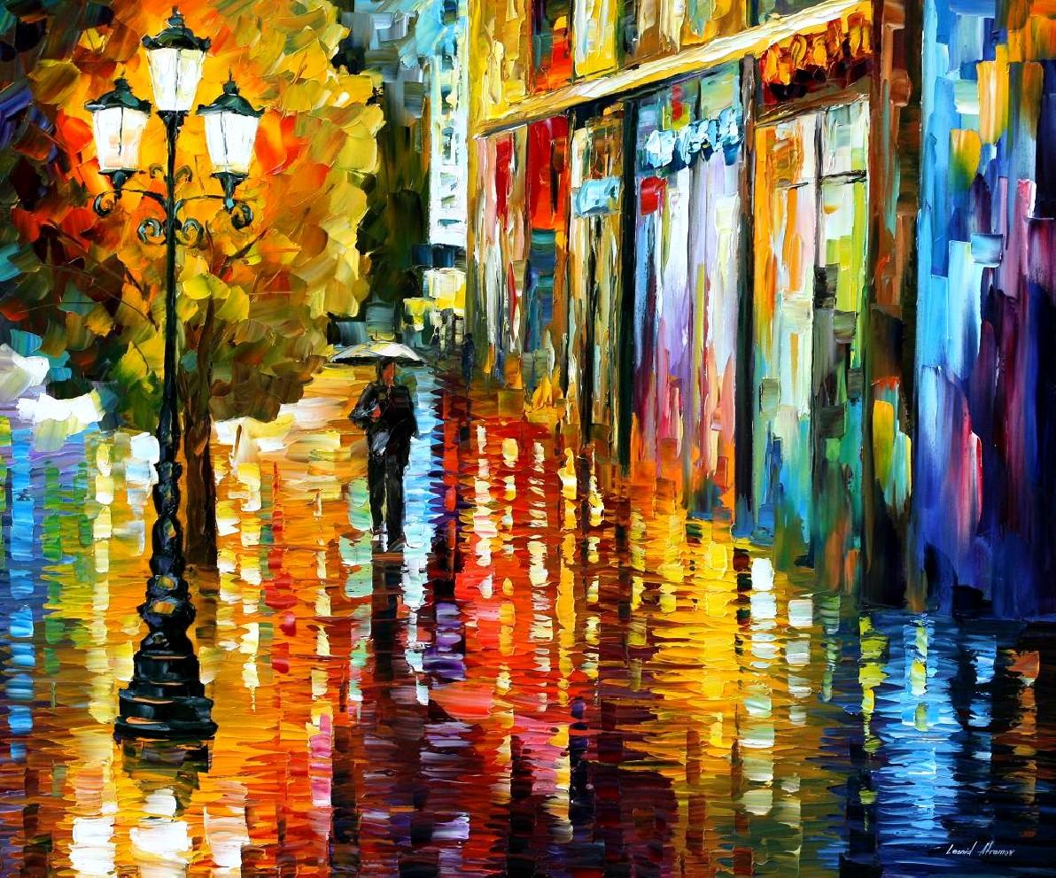 Modern impressionism palette knife oil painting kp15076