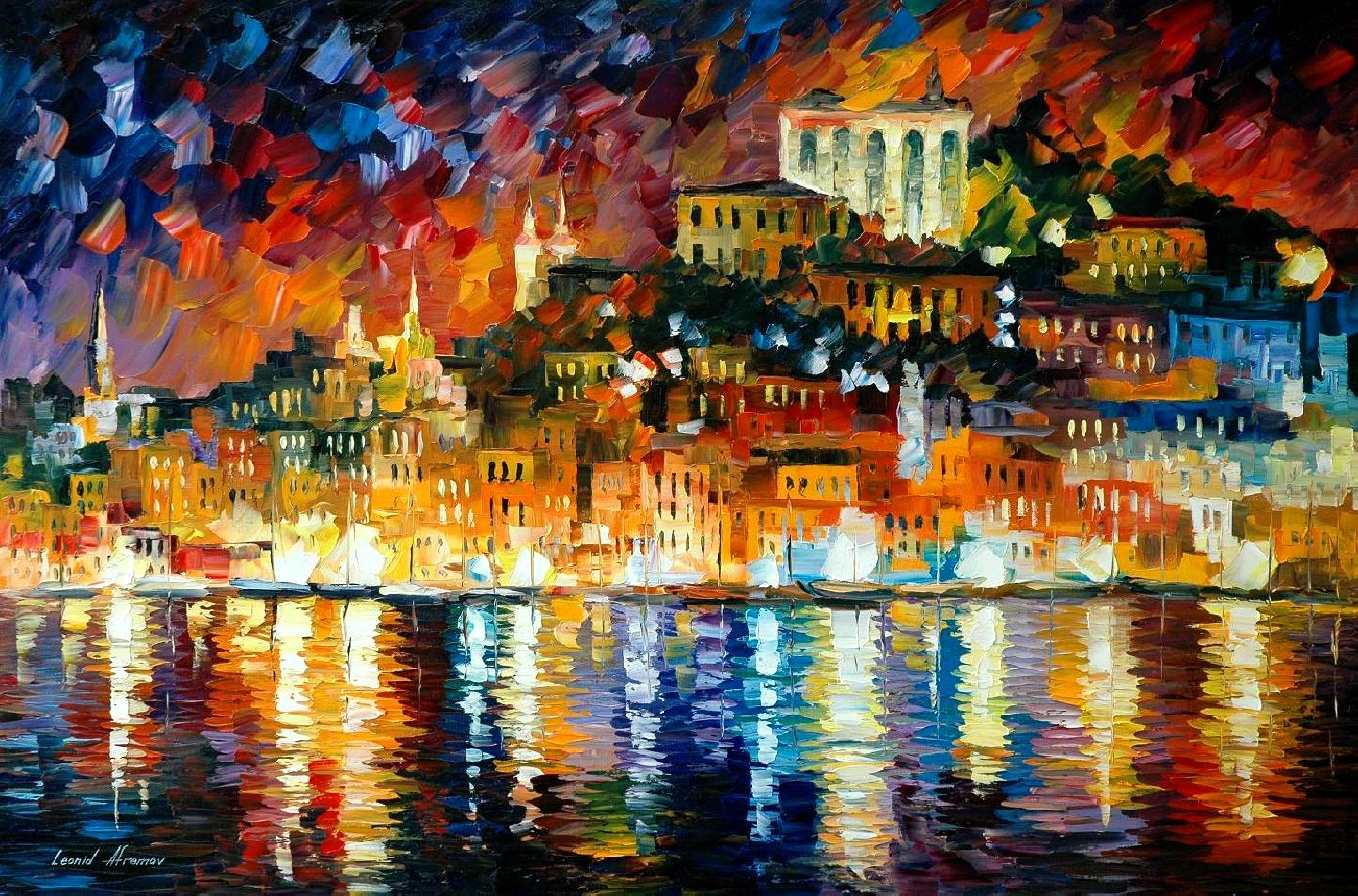 Modern impressionism palette knife oil painting kp15149