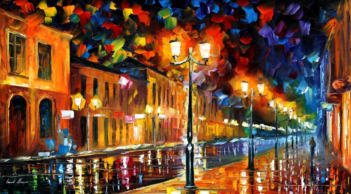 Modern impressionism palette knife oil painting kp15171