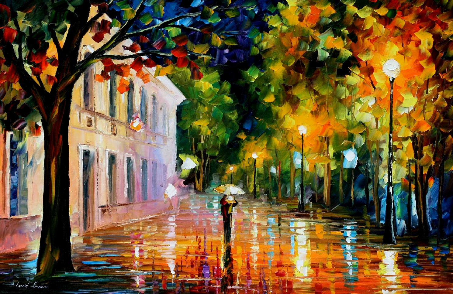 Modern impressionism palette knife oil painting kp15176