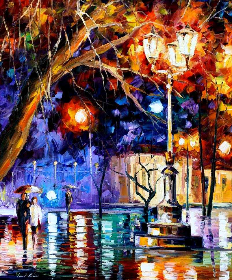 Modern impressionism palette knife oil painting