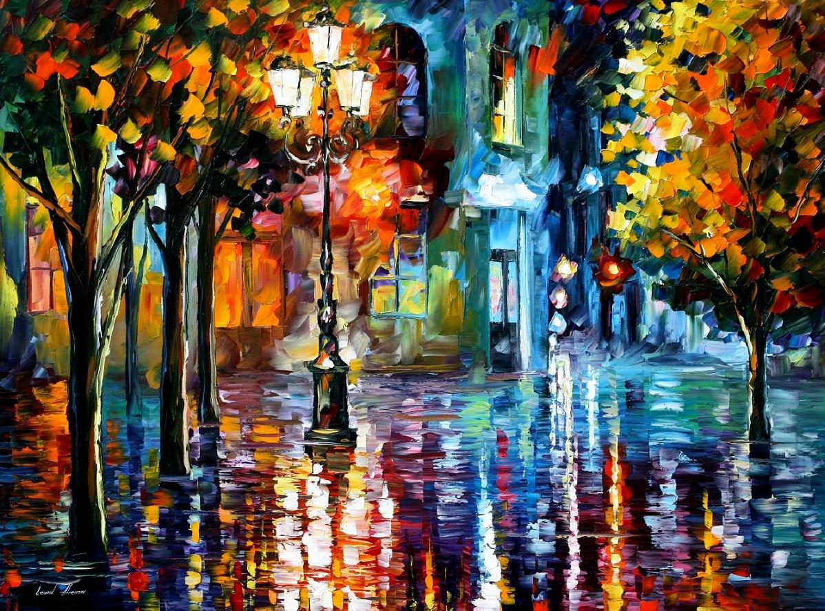 Modern impressionism palette knife oil painting kp15183