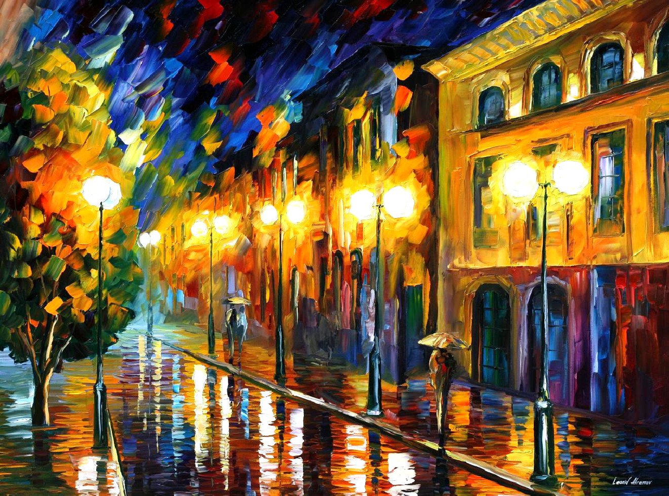 Modern impressionism palette knife oil painting kp15184