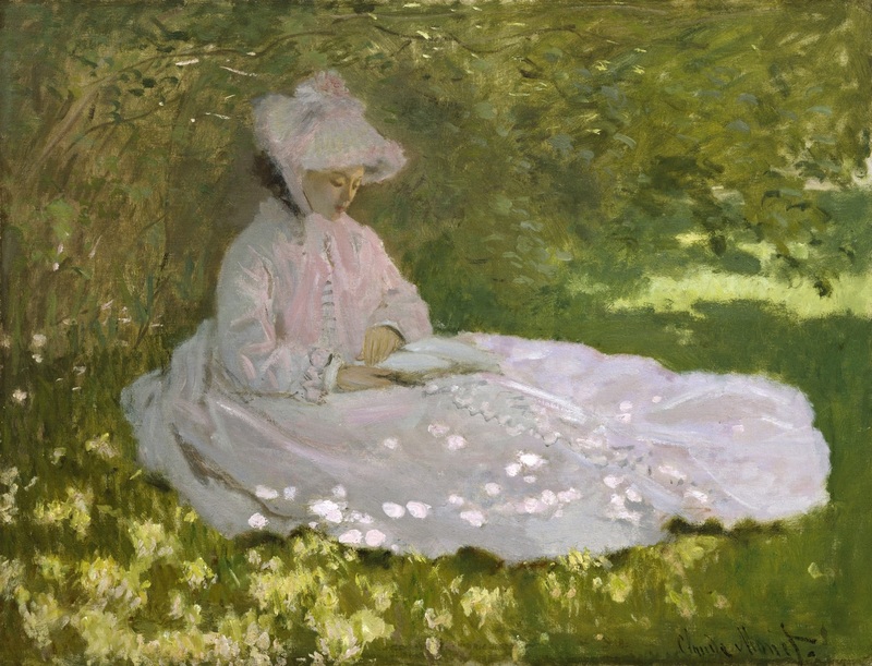 Cloude Monet Classical Oil Paintings A Woman Reading 1872