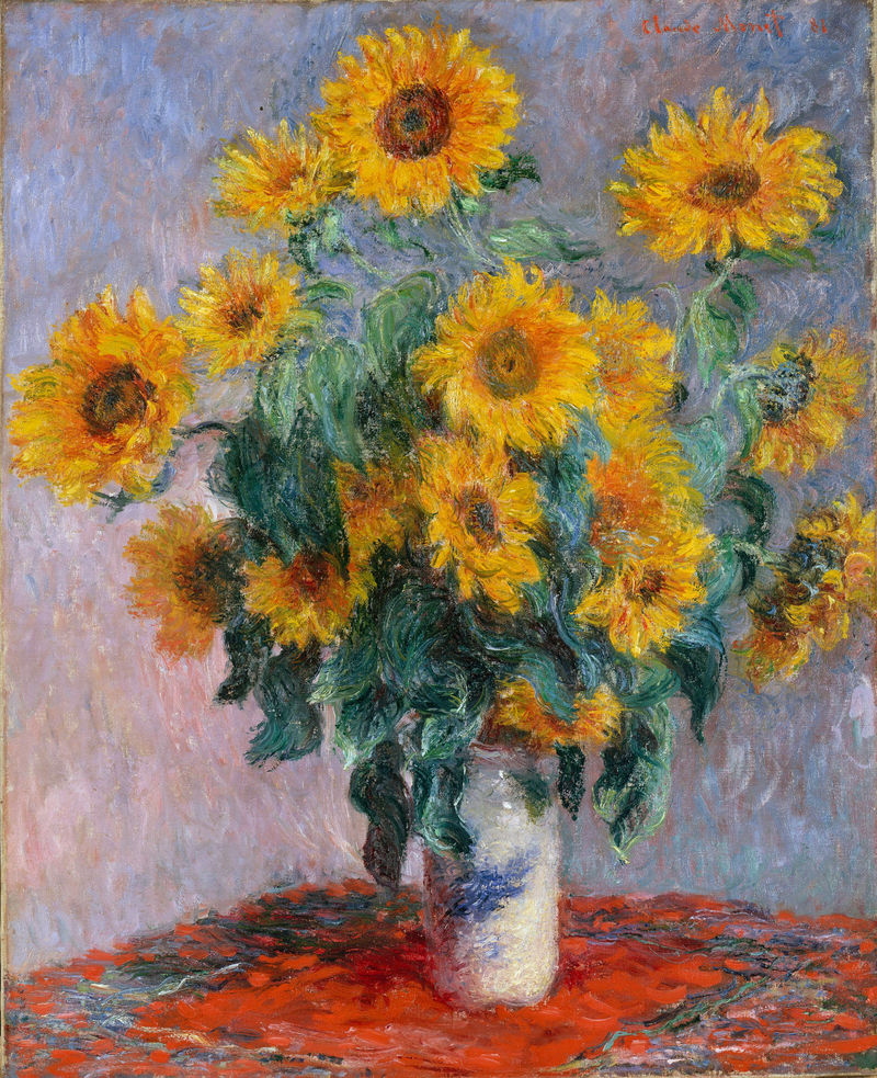 Cloude Monet Oil Painting Bouquet of Sunflowers 1880 - Click Image to Close