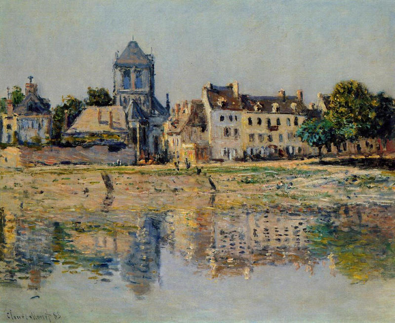 Cloude Monet Oil Painting By the River at Vernon 1883 - Click Image to Close