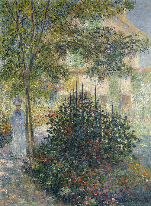 Camille Monet in the Garden at the House in Argenteuil - Click Image to Close