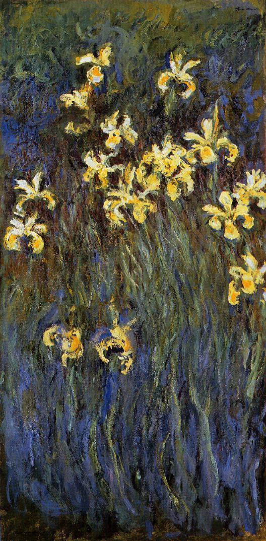 Cloude Monet Classical Oil Paintings The Yellow Irises 1917 - Click Image to Close