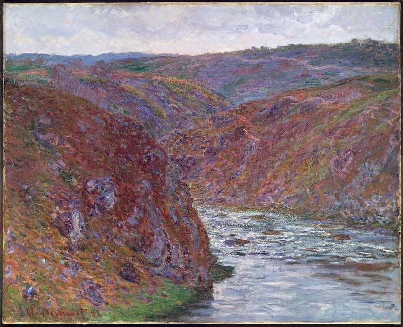 Cloude Monet Paintings Valley of the Creuse, Grey Sky 1889