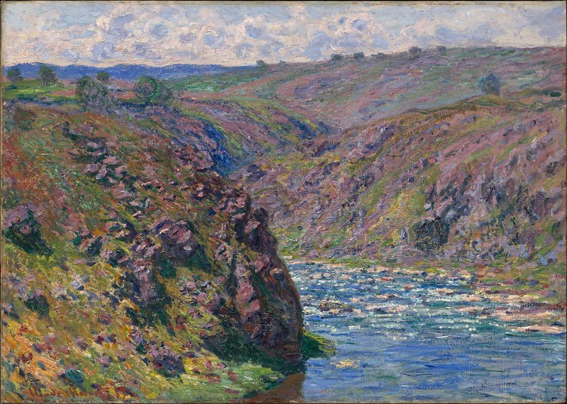 Monet Oil Paintings Valley of the Creuse, Sunlight Effect 1889