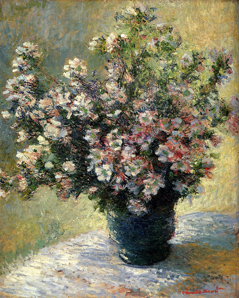 Cloude Monet Paintings Vase of Flowers 1882