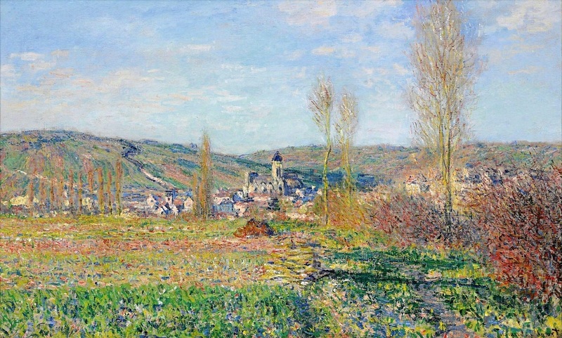 Cloude Monet Classical Oil Paintings Vetheuil under the Sun 1880