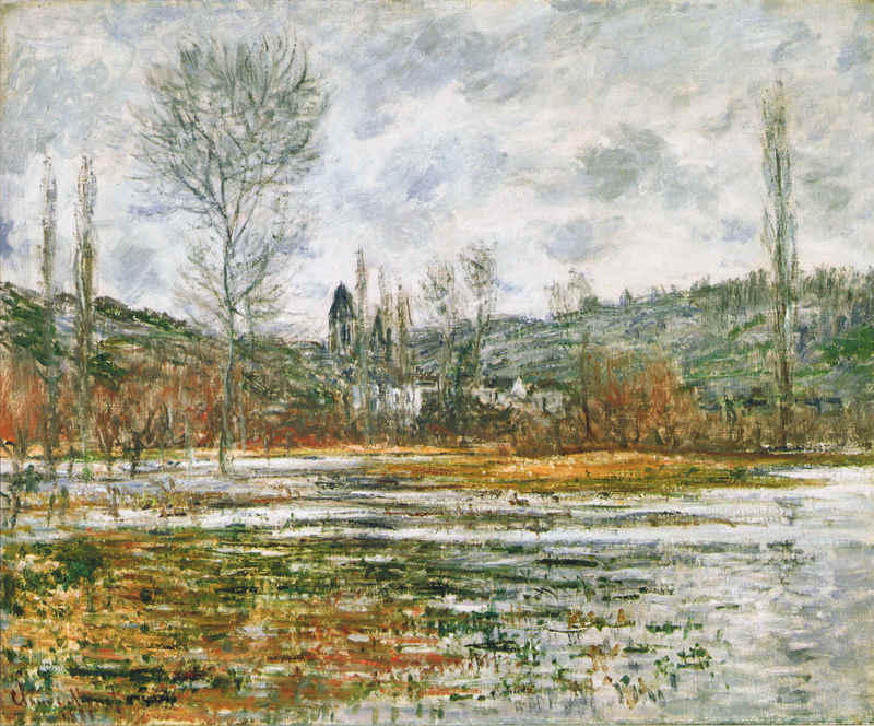 Cloude Monet Oil Paintings Vetheuil, Pink Effect 1901