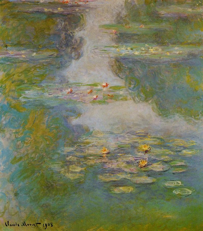 Cloude Monet Oil Painting Water Lilies 1908 - Click Image to Close