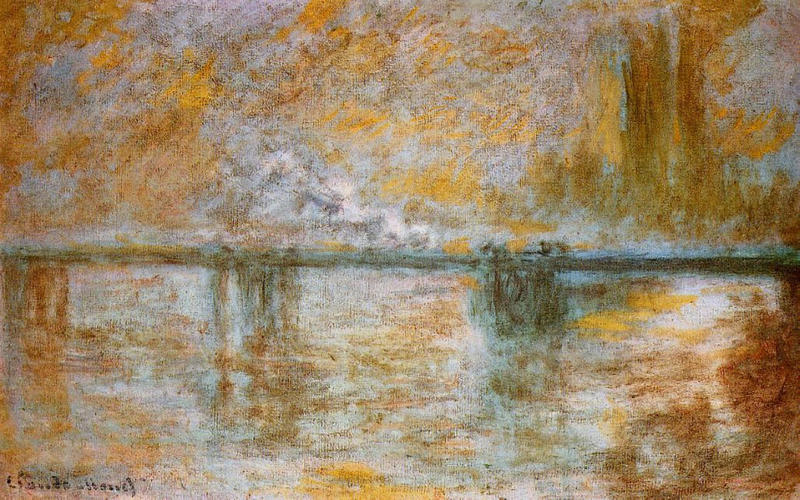 Cloude Monet Classical Oil Paintings Charing Cross Bridge 3 1901 - Click Image to Close