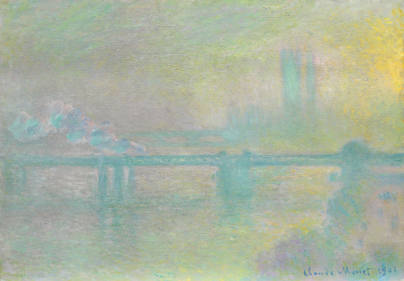 Cloude Monet Oil Paintings Charing Cross Bridge, London 1901 - Click Image to Close