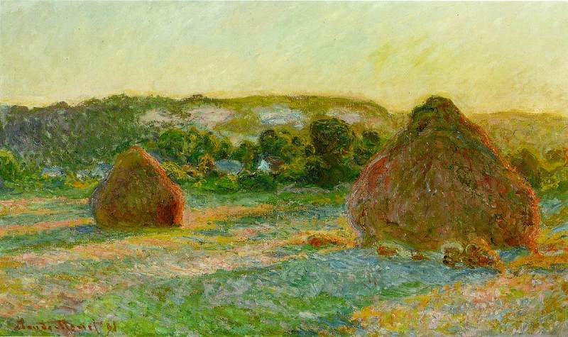 Cloude Monet COil Paintings Wheatstacks. End of Summer 1891 - Click Image to Close