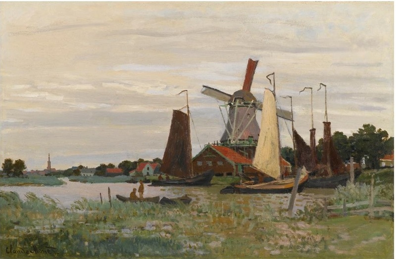 Cloude Monet Classical Oil Paintings Windmill at Zaandam - Click Image to Close