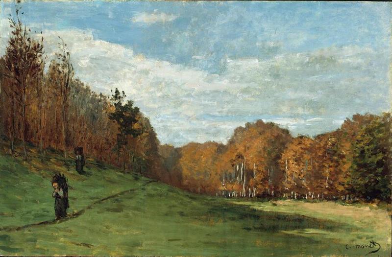 Cloude Monet Oil Paintings Woodbearers in Fontainebleau Forest