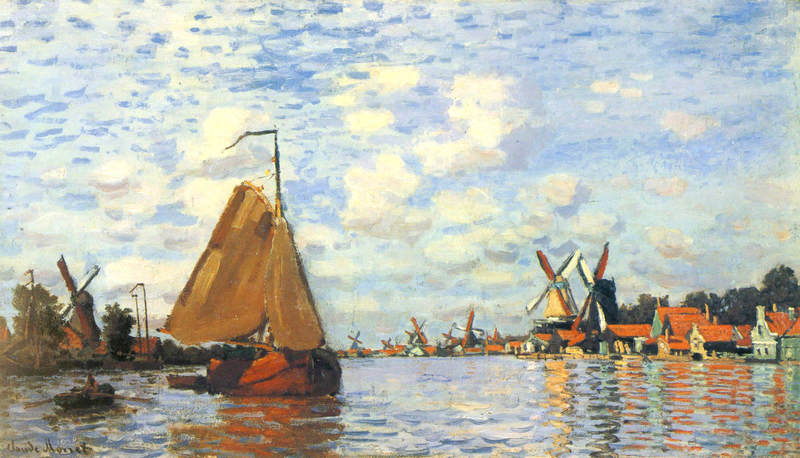 Cloude Monet COil Paintings Zaan at Zaandam 1871 - Click Image to Close