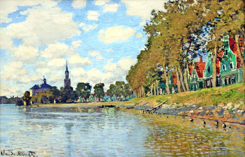 Cloude Monet Classical Oil Paintings Zaandam 1871 - Click Image to Close