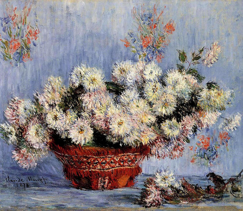 Cloude Monet Oil Painting Chrysanthemums 1878 - Click Image to Close