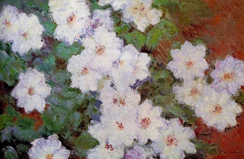 Cloude Monet Classical Oil Paintings Clematis 1897 - Click Image to Close