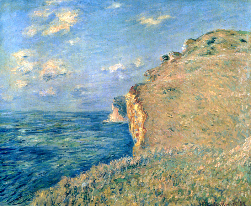 Cloude Monet Oil Painting Cliff at Fecamp 1881 - Click Image to Close