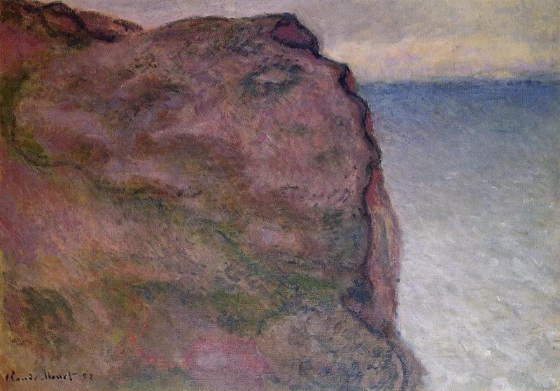 Monet Oil Paintings Cliff at Petit Ailly, at Varengeville 1895