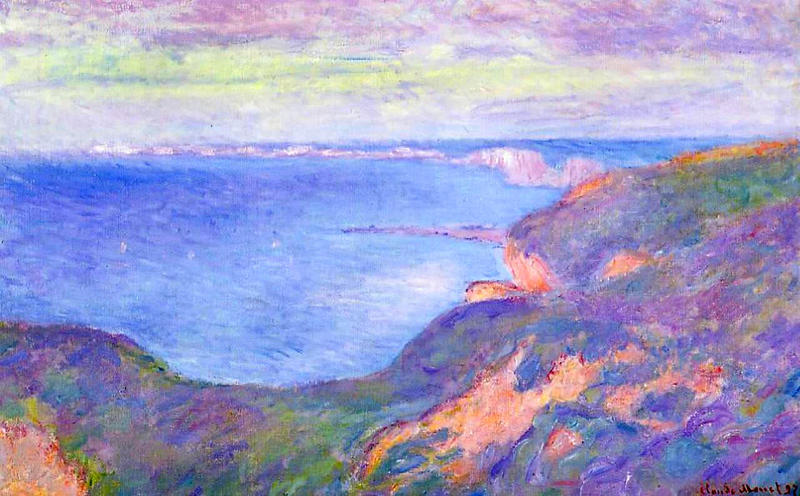 Cloude Monet Classical Oil Paintings Cliff near Dieppe 1897 - Click Image to Close