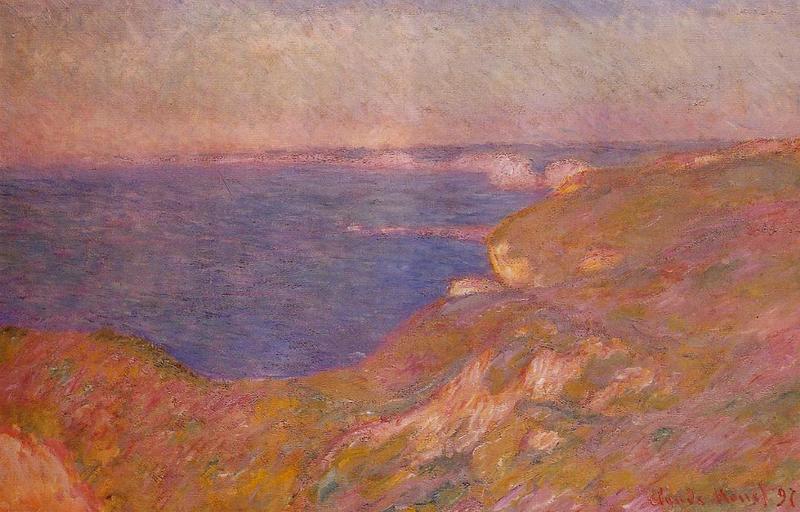 Cloude Monet Classical Oil Paintings Cliff near Dieppe 2 1897 - Click Image to Close