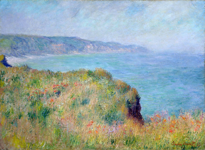 Cloude Monet Oil Paintings Cliff near Pourville 1882