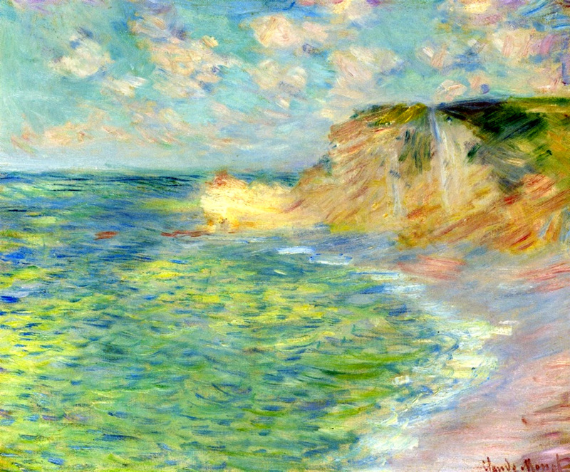 Cloude Monet Oil Painting Cliffs at Amont 1885 - Click Image to Close