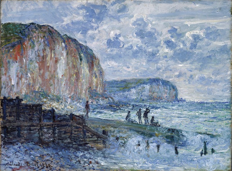 Cloude Monet Oil Paintings Cliffs of Les Petites-Dalles 1880 - Click Image to Close