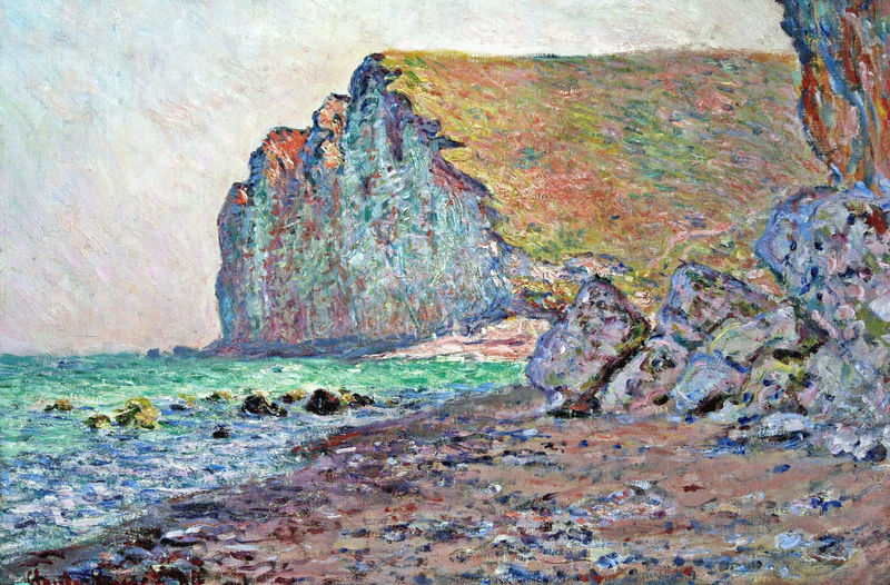 Cloude Monet Oil Paintings Cliffs of Les Petites-Dalles 1884 - Click Image to Close