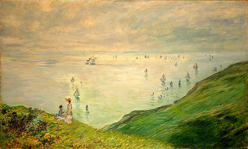 Cloude Monet COil Paintings Cliffs Walk at Pourville 1882 - Click Image to Close