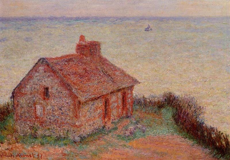 Cloude Monet Oil Paintings Customs House, Rose Effect 1897 - Click Image to Close