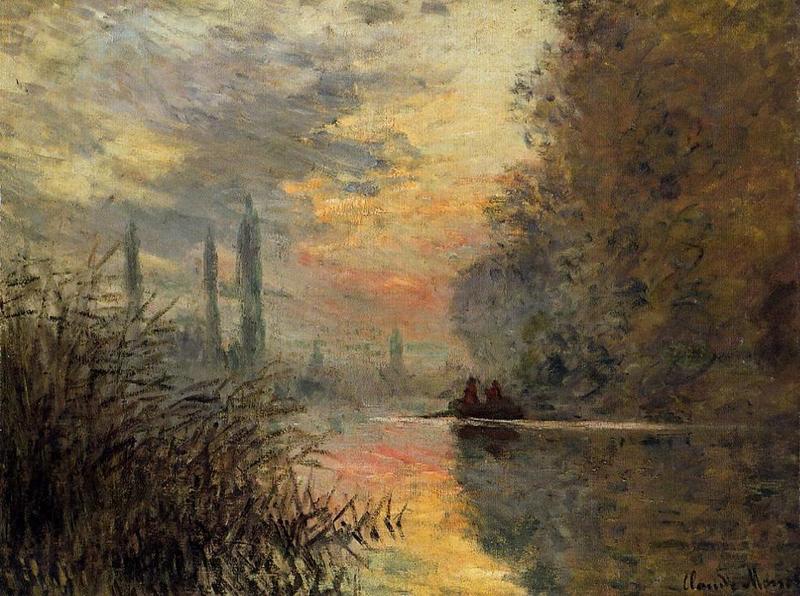 Cloude Monet Oil Paintings Evening at Argenteuil 1876 - Click Image to Close