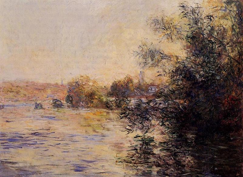 Cloude Monet Oil Paintings Evening Effect of the Seine 1881 - Click Image to Close