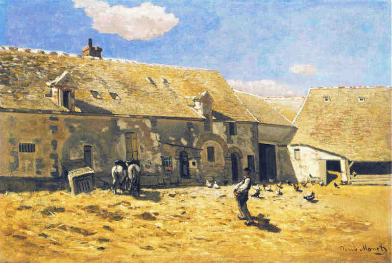 Cloude Monet Oil Paintings Farmyard at Chailly 1865 - Click Image to Close