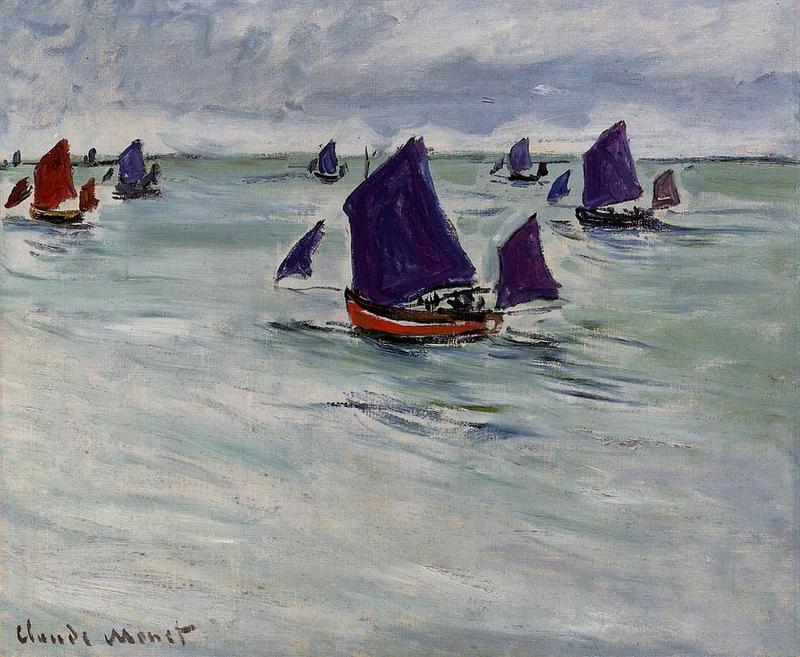 Cloude Monet Oil Paintings Fishing Boats off Pourville 1882 - Click Image to Close